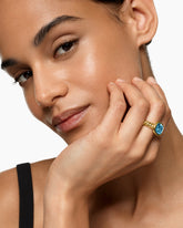 DY Mercer® Color Stone Ring in 18K Yellow Gold with Sky Blue Topaz, 10mm